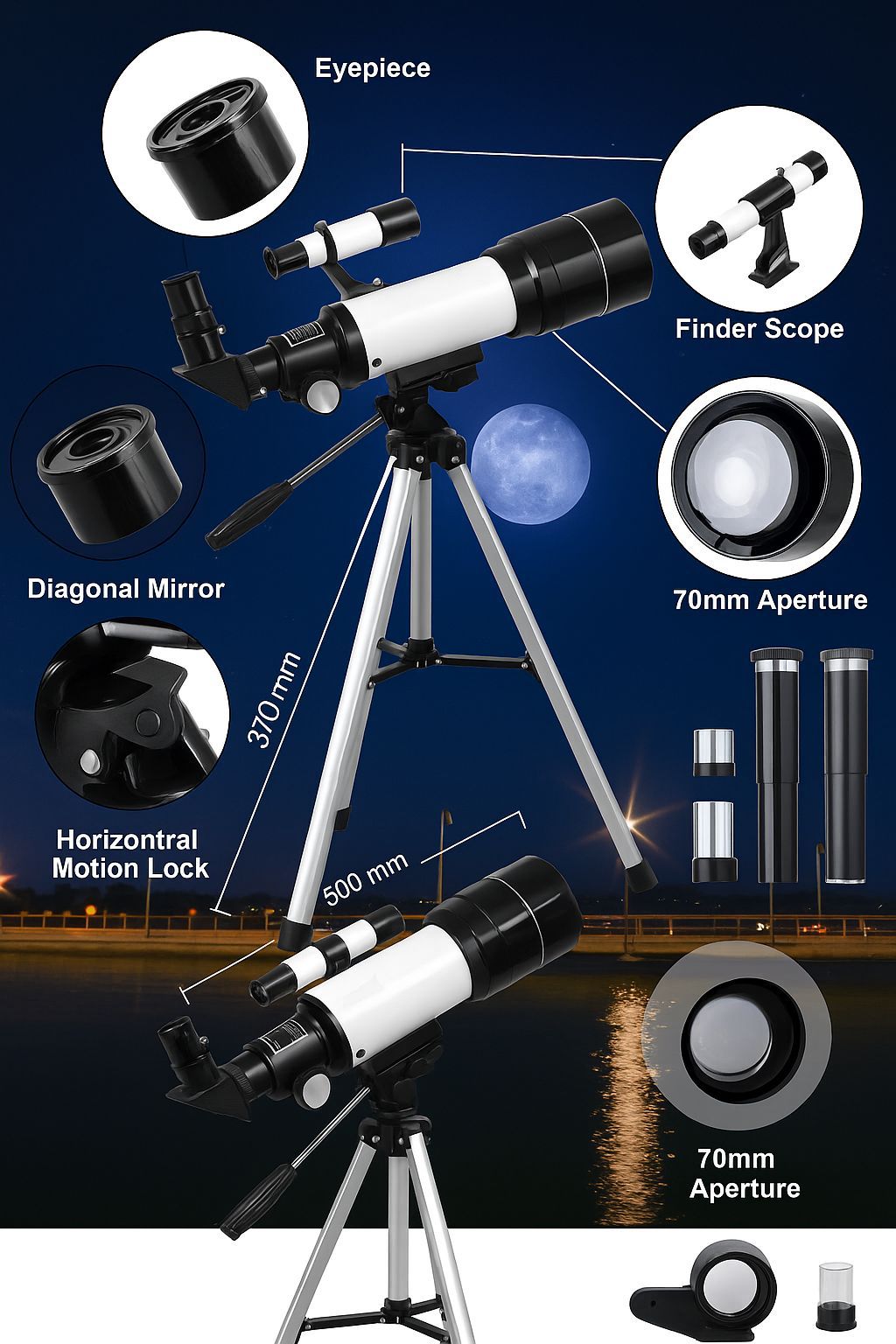 TELESCOPIO ASTRONOMICO REFRACTOR